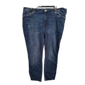 Lauren Conrad Rough Hem Skinny Ankle Denim Jeans 20W